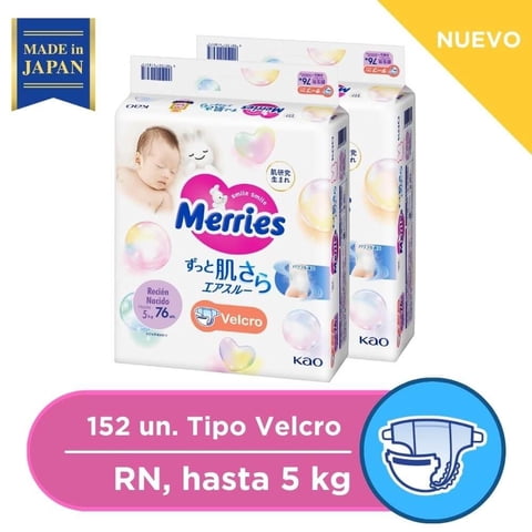 Merries Velcro Super Jumbo Rn 76X2 Pcs