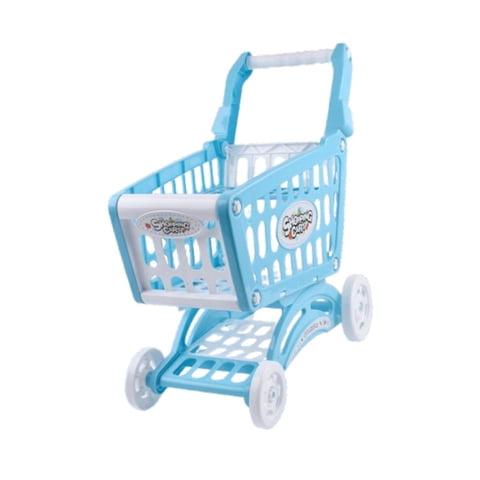 Magideal - Carrito De Compras Para Niños, Carrito De Compras, Carrito De Supermercado Multifuncional, Carrito De Mano De Supermercado De Juguete Para Niñas Y Niñ Azul