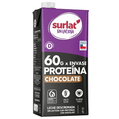 Leche Sin Lactosa Proteinas Sabor Chocolate 1 L Surlat
