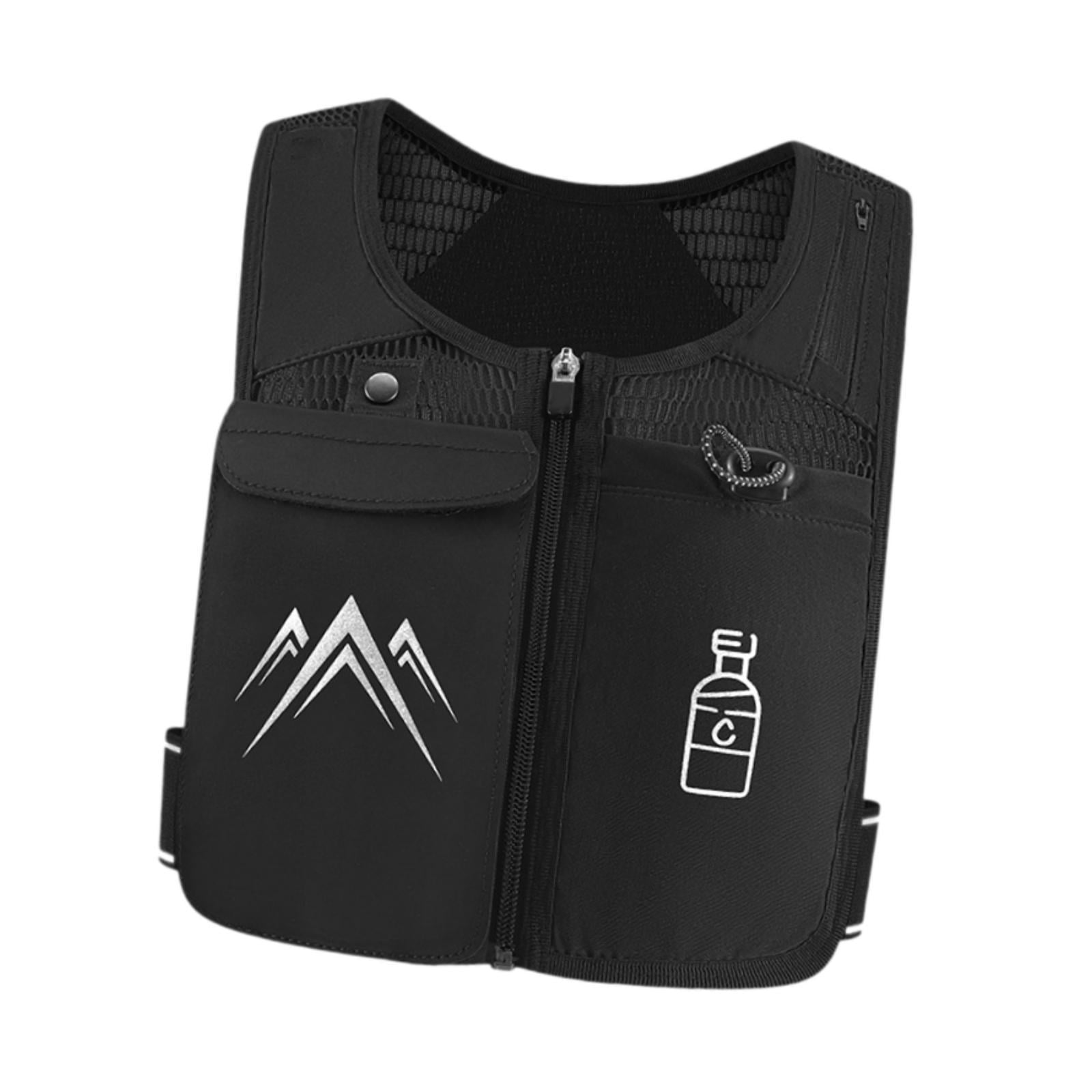 Ioensy - Chaleco De Hidratación, Mochila Ajustable, Bolsa Deportiva Para Exteriores, Para Senderismo, Camping, Para Hombre, Color Negro