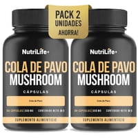 Emetres - Pack 2 Cola De Pavo Mushroom 120 Capsulas Nutrilife+ Sistema Inmune Sin