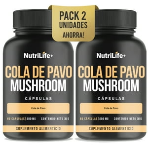 Emetres - Pack 2 Cola De Pavo Mushroom 120 Capsulas Nutrilife+ Sistema Inmune Sin