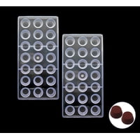 Genérico - Pack X2 Moldes Chocolate Moldes De Policarbonato Circular