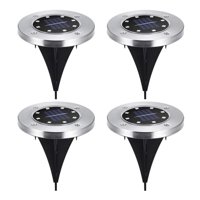 Concepts Life - Set 4 Focos Led Carga Solar Para Jardín Con Estaca