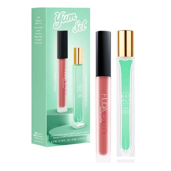 Set Huda Kayali Yum de 10 ml, EDP y lápiz labial mate, 4,2 ml