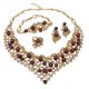 thumbnail image 1 of 4 Pzas 18K Juegos de Joyería Brillantes para Mujer Collar de Cristal Perla Pulsera Aretes Juegos de Anillos Conjuntos de Joyería para Mujer de Honor y Novia para Boda Compromiso Fiesta Graduación, 1 of 7