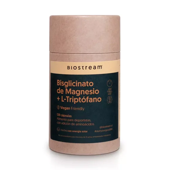 Bisglicinato De Magnesio + L-triptofano - 120 Caps | Biostream