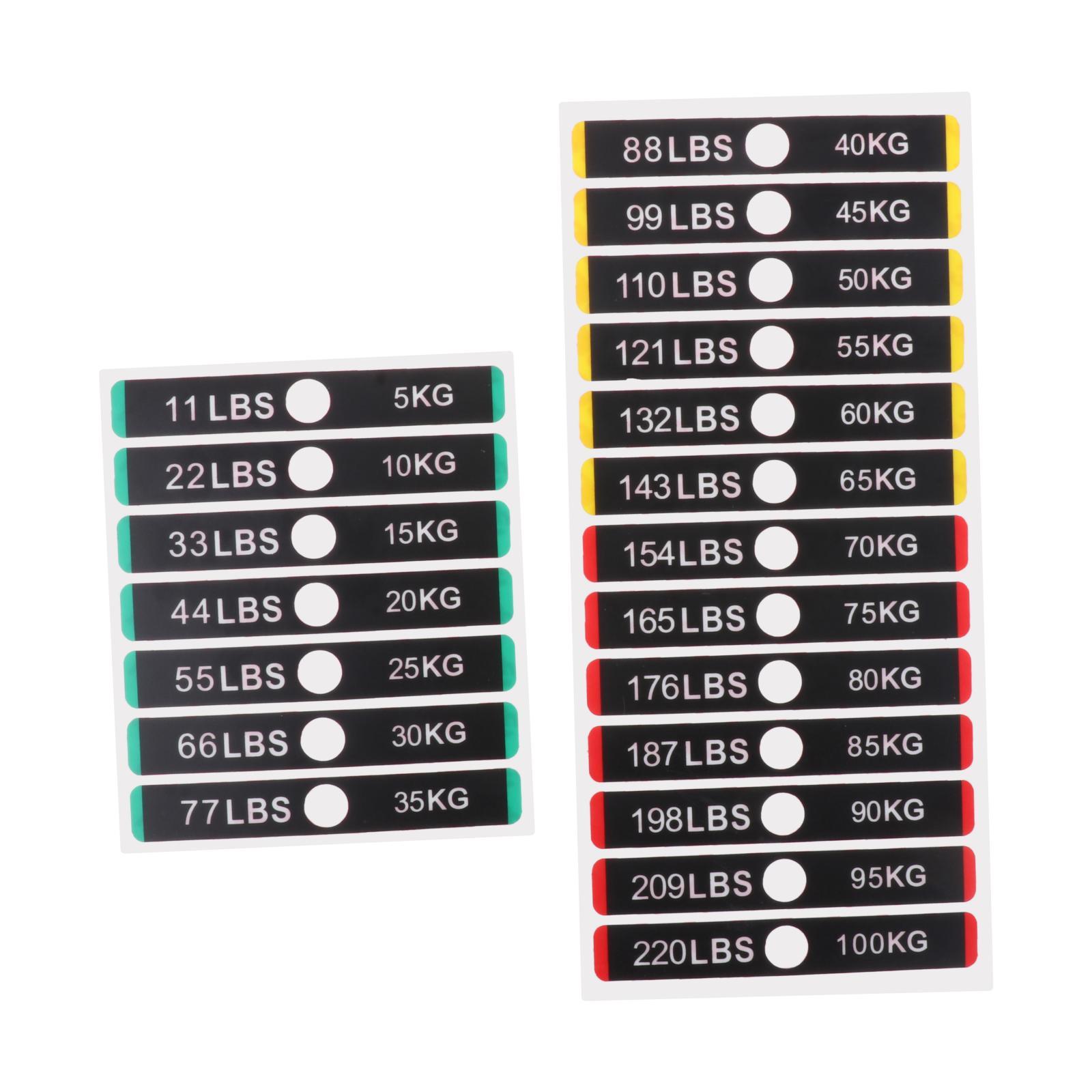 Ioensy - Etiquetas Adhesivas De Peso Etiquetas Autoadhesivas De Bloque De Peso Etiquetas Adhesivas De Pila De Peso