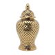 thumbnail image 2 of Tarro Decorativo De Cerámica Para Jengibre, Tarro De Almacenamiento De Porcelana Artesanal, Florero Dorado, 2 of 5