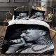 thumbnail image 1 of Black and White Portraits Themed Bedding Three-piece Set Duvet Cover and Pillowcase Set, 1 of 5