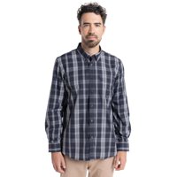 Truval - Camisa Trevira Cuadros Gris Xl