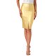 thumbnail image 1 of INSPIRE CHIC Falda de Mujer Fiesta Cintura Alta Abertura Frontal Brillante Bodycon Lápiz Midi Falda M Oro, 1 of 6
