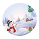 thumbnail image 1 of Mantel De Mesa Redonda De 48 '' A Prueba De Aceite E Impermeable Happy Snowman, 1 of 5