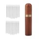 thumbnail image 2 of 24 Agujas De Enhebrado Automático Con Estuche De Madera Para Agujas Brown_Silver Needles, 2 of 5