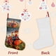 thumbnail image 3 of Pollitos en Fuga Tema: Calcetines de Navidad, fino lino blanco para colgar en escaleras y chimenea, decoración navideña para el hogar, regalo de Navidad.54cm×38cm, 3 of 5