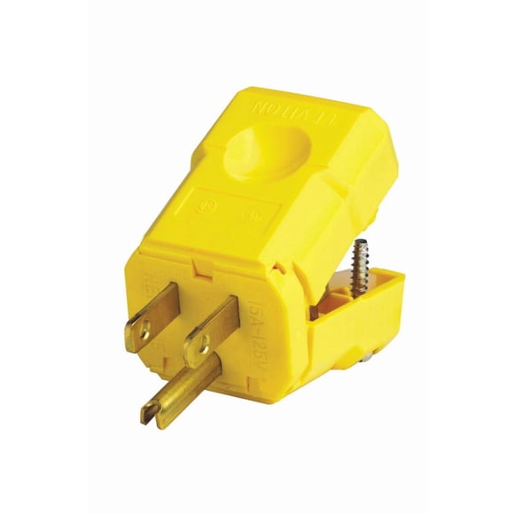 Plug Leviton Python de grado industrial, 15 A, 125 V, hoja recta