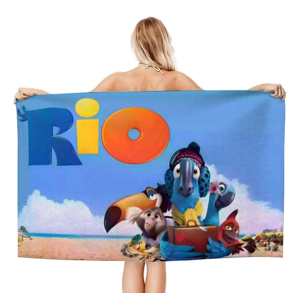 Rio Toalla de playa de secado rápido con diseño temático, regalo para mujeres y niñas, ideal para cumpleaños, fans, amantes de la música, uso en la playa o al aire libre, 78 × 150 cm