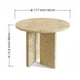 thumbnail image 2 of Gold Yellow Beige natural marble coffee table, small table,living room table, natural stone, Ø17.7 h15.8 Inch/Ø45 h40 cm, genuine marble, real marble, 2 of 3