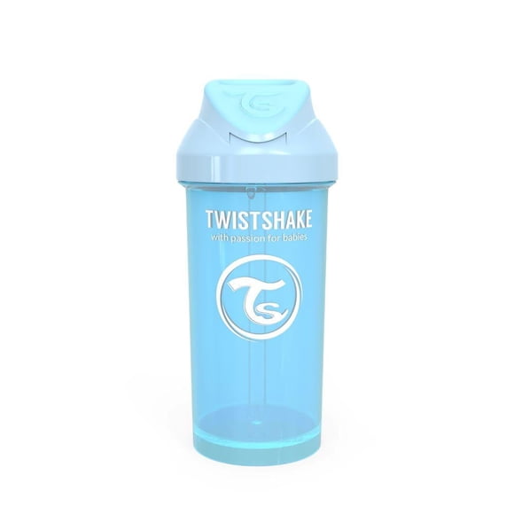 Vaso y Botela con Bombilla 360ml Azul.
