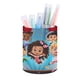 thumbnail image 1 of Kindergarten El Musical-theme Cylinder Pen Holder Pencil Organizer with Flannel Lining PVC Leather Material Cardboard Base for study work 10*8CM, 1 of 6