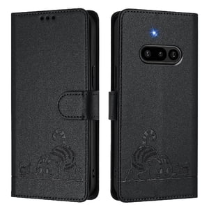 Funda Tipo Cartera Foxdock Para Nothing Phone 3A Con Soporte, Ranuras, Rfid, Diseño De Gato