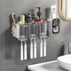 thumbnail image 1 of Portacepillos de dientes para baño con dispensador de pasta de dientes, 3 tazas, accesorio de pared, 1 of 6