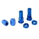 thumbnail image 5 of Motocicleta CNC Billet Neumático Válvula Neumático Llanta Tuerca de bloqueo Tapa Kit espaciador Azul, 5 of 5