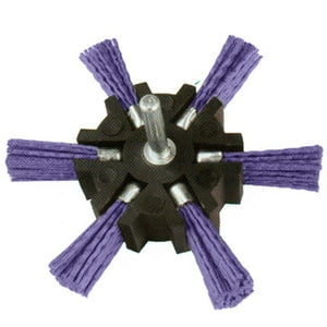 Hela - Grata Circular Estrella 4"" (100Mm) Fibra Abrasiva Segmentada Azul Grano 180 (Fino) Para Taladro