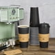thumbnail image 5 of Tazas de café de papel LITOPAK, paquete de 50 unidades, con tapas, fundas y barras, 5 of 7