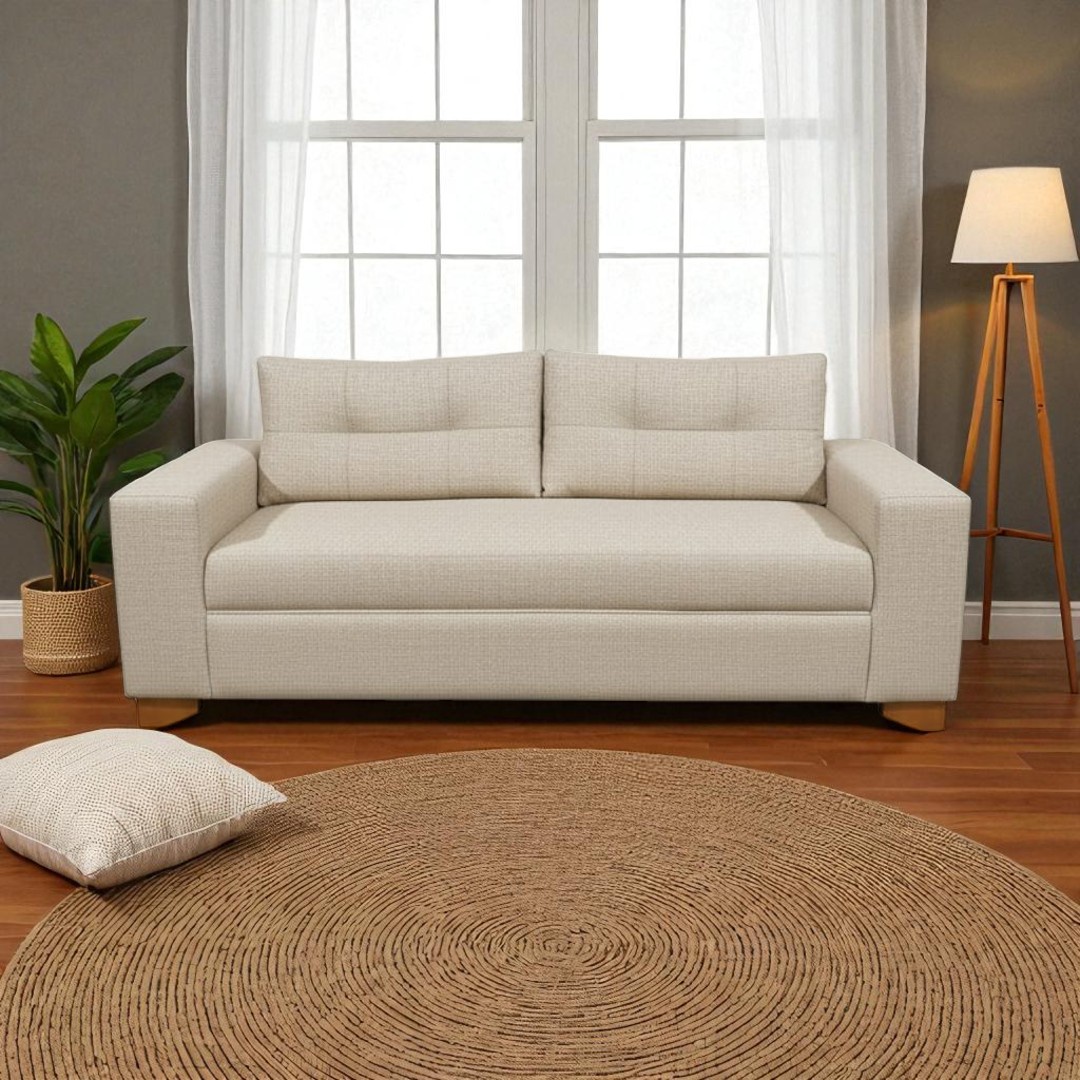 Diseños Valestrini - Sofa Paris Tres Cuerpos Lino Beige