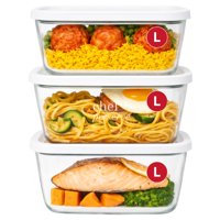 Recipientes De Vidrio Sellados Al Vacío Chef Preserve, Juego De 3 Piezas [3 Grandes]