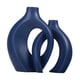 thumbnail image 4 of Florero De Cerámica Hueco Minimalismo Decoración Del Hogar Decorativo Para Manto Fiesta Oficina Azul, 4 of 5