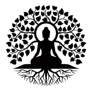 Bothyi - Buddha Tree Malet Wall Art Art Religious Relig Religious Decoración De Pared De Arte Zen Decoración De Pared De 40 Cm