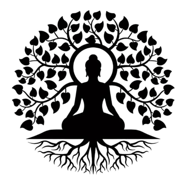 Buddha Tree Malet Wall Art Art Religious Relig Religious Decoración De Pared De Arte Zen Decoración De Pared De 40 Cm