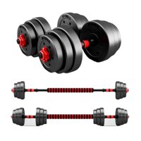 Linea Sport - Set De Mancuernas Pvc De 30Kg Con Barra De Extensión