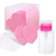 thumbnail image 1 of Almohadillas de algodón para uñas, 200 unidades, más botella dispensadora ZCDPFCBD, color rosa, 1 of 7