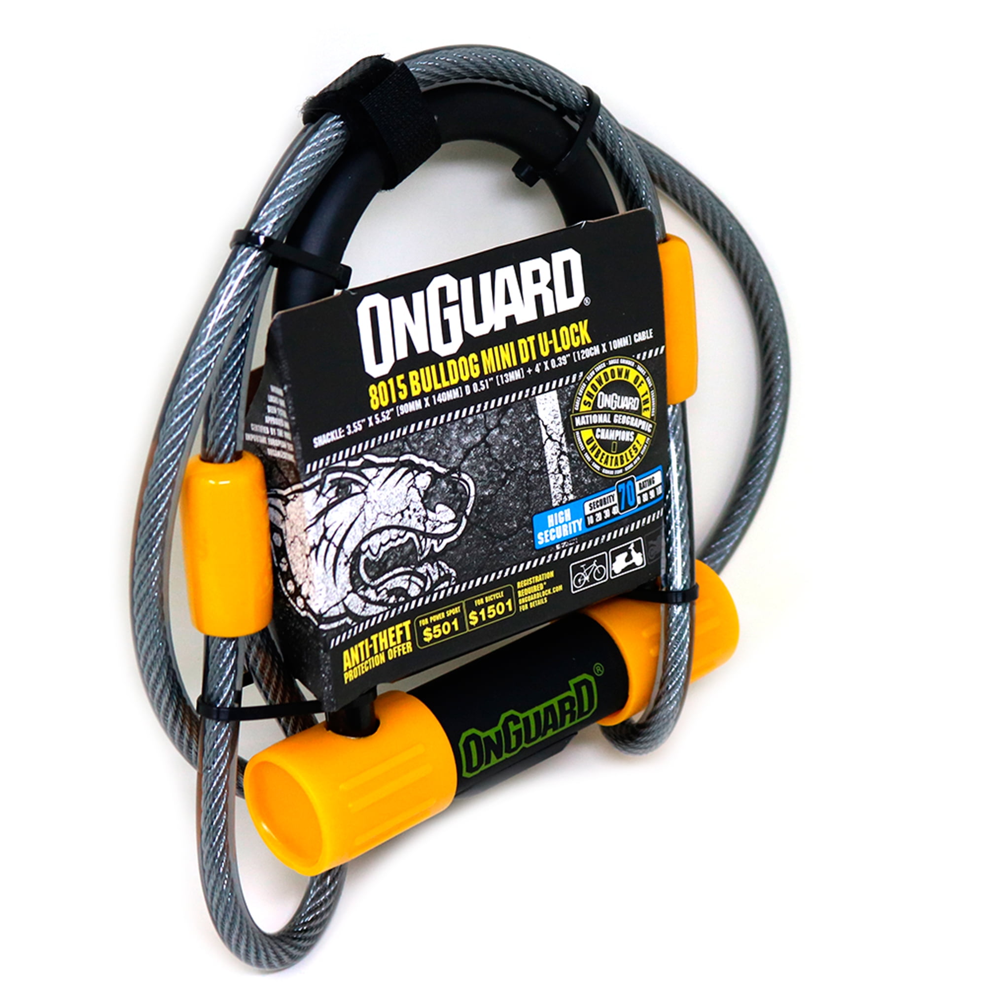 Candado Onguard Llave U-lock Bulldog Mini Dt 90x140mm