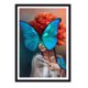 thumbnail image 1 of Cuadro Mujer Mariposa con Marco Negro, 1 of 1