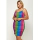 thumbnail image 1 of Vestido Camisola con Estampado Ombré de Arcoíris en Talla Grande, 1 of 5