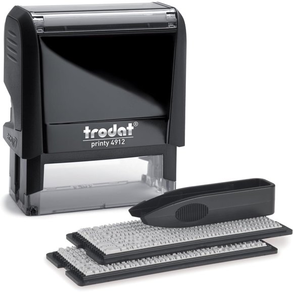 Trodat Printy 4912 Kit de timbre autoentintable personalizable DIY, negro, 34