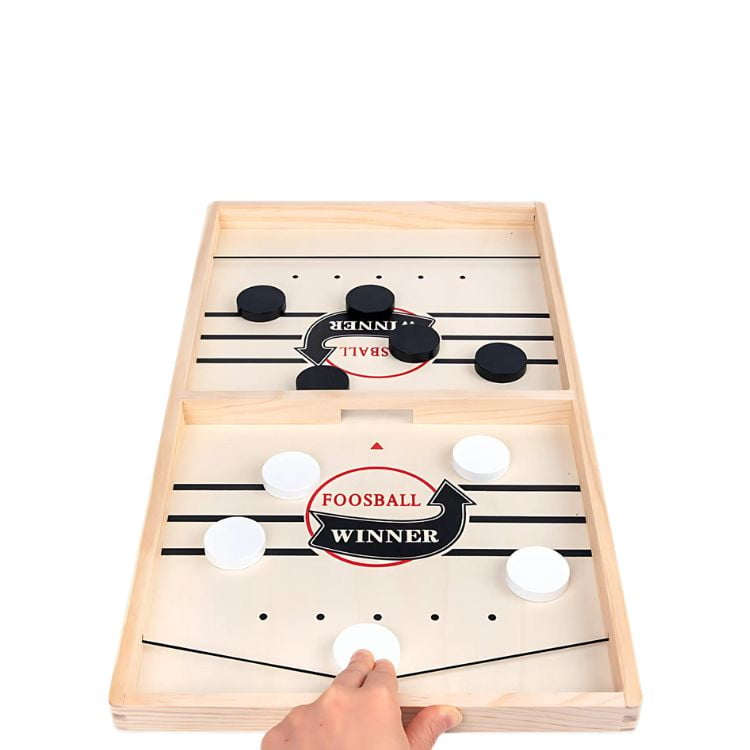 Crusec - Juego De Hockey De Mesa Tablero De Madera Didactico