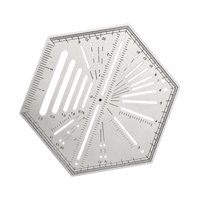 Bothyi - Regla Hexagonal De Acero Inoxidable Útil Para Retales, Regla Para Acolchar Hexagonal Para El Hogar