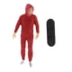 thumbnail image 5 of 1:64 Figuras Diorama Skater Boy con Monopatín Miniatura Modelo Rojo, 5 of 5