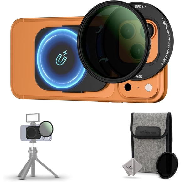 Kit adaptador de filtro de lente JJC actualizado de 67 mm CPL para iPhone 17