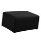 thumbnail image 2 of Stretch Ottoman Pouf Cover Footrest Stool Slipcover Protector Black, 2 of 5