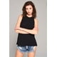 thumbnail image 2 of Saronite Top Básico sin Mangas con Cuello Redondo y Espalda Recortada, Negro (para Mujer), 2 of 3