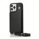 thumbnail image 1 of Crossbody Strap Shockproof Phone Bag And Wallet With Mirror Black Artificial Leather With Silver Detail Snap Phone Case Fit For IPhone 14 Promax 13 12 Pro Max, 1 of 2