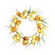 thumbnail image 1 of Corona Ramita Guirnalda Boda Fiesta Puerta Decoración Amarillo, 1 of 5