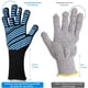 thumbnail image 3 of Guantes de barbacoa resistentes al calor extremo (370 °C), de grado alimenticio, flexibles, resistentes a cortes, de silicona antideslizante y aislantes, para asar, cocinar, hornear y soldar (1 par), 3 of 7