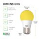 thumbnail image 3 of Bombillas LED para insectos Sunco A15, 8 W, 2000 K, color amarillo, paquete de 6 unidades, para exteriores, 3 of 8